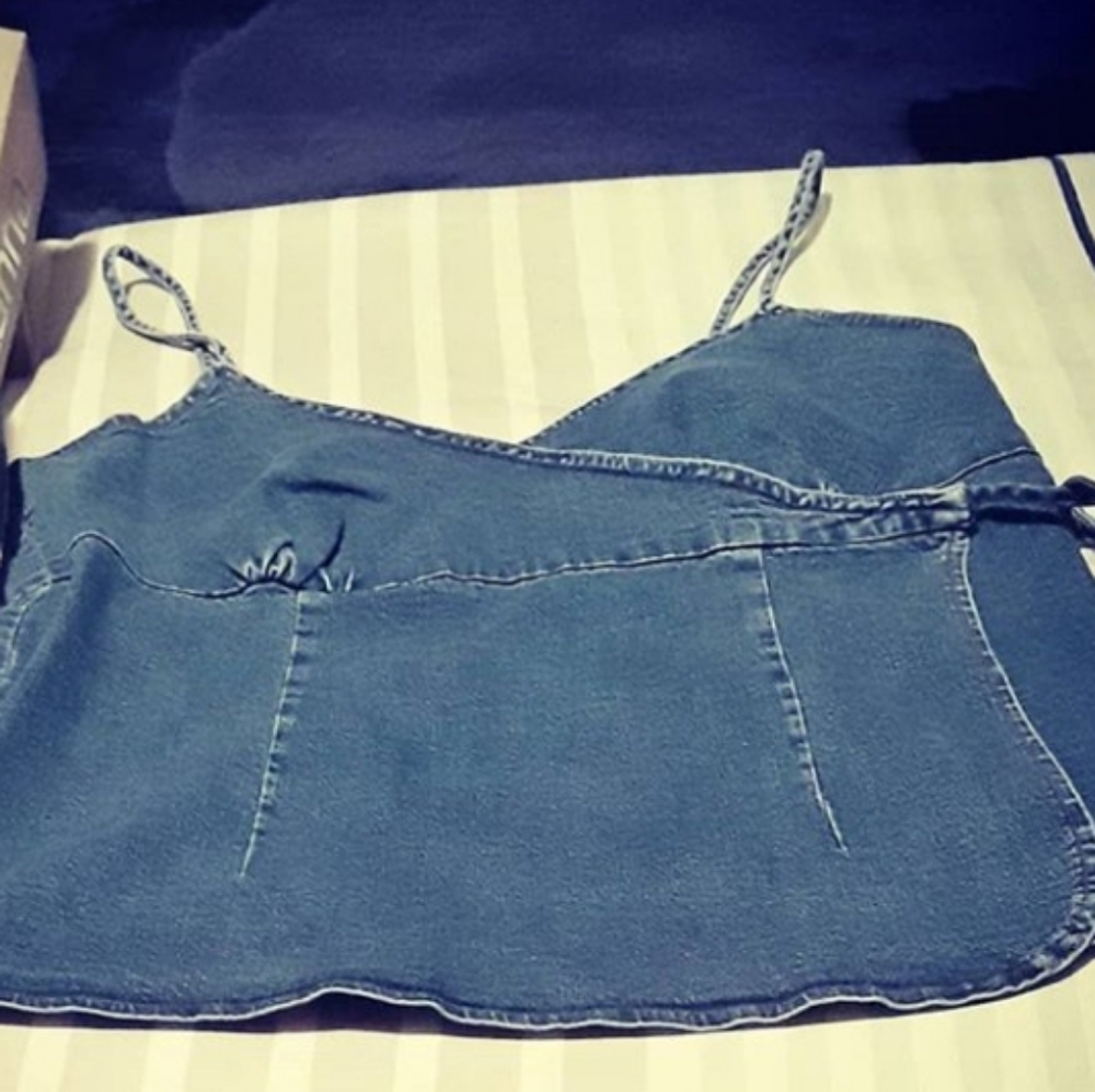 denim top